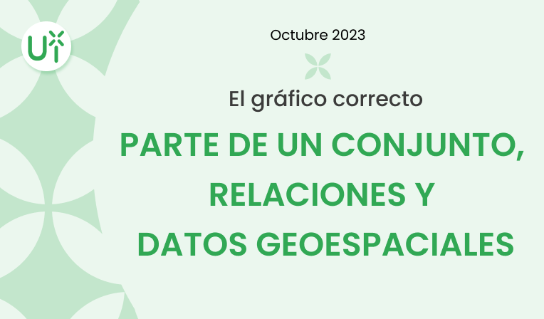 El gráfico correcto Parte de un conjunto, relaciones y datos geoespaciales